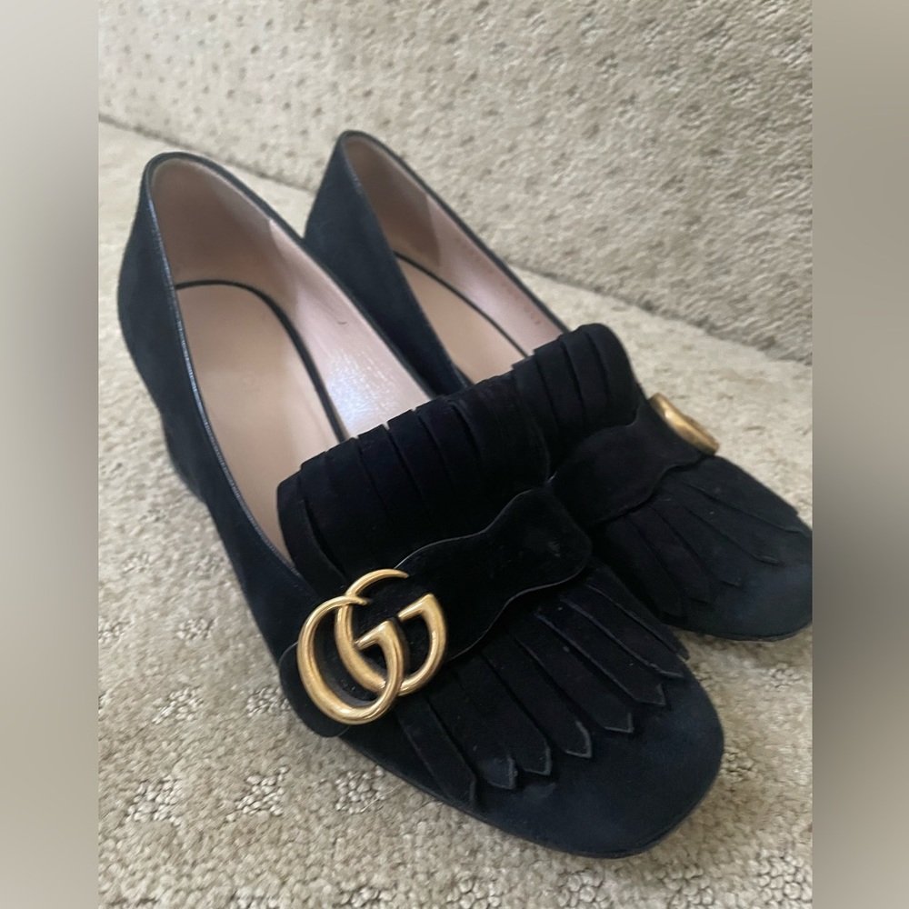 Gucci GG suede pumps